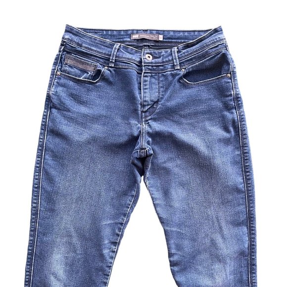 Levis Womens 30 Demi Curve Skinny Blue Denim Jeans Classic Rise Medium Wash - Picture 4 of 15